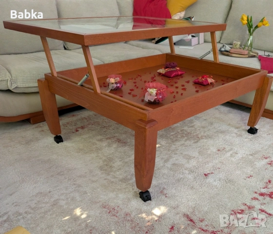 Холна маса със повдигащ механизъм., снимка 2 - Маси - 54498643