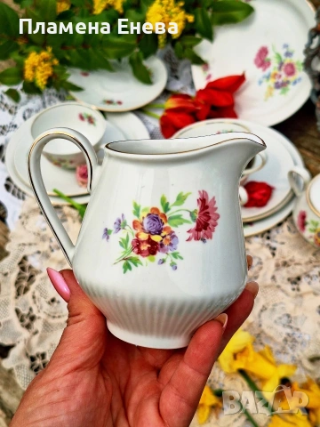 Баварски сервиз за кафе/ чай шест перосони Bareuther Bavaria , снимка 7 - Сервизи - 54253262