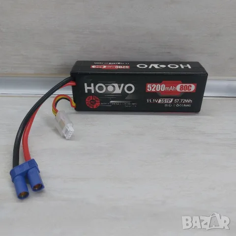 LiPo Батерия HOOVO 3S 11.1V 5200mAh 80C с EC5 Конектор за RC Модели