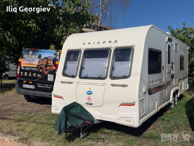 Каравана Bailey Unicorn-Alu-tech-bodyshell/КЛИМАТИК/TV/Голям хладилник/Душ кабина/Не гние/Като нова 