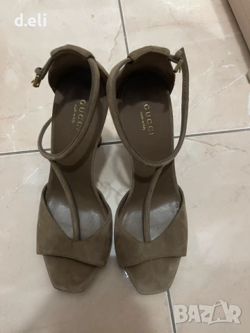 GUCCI и Saint Laurent Original Size 39 100% Кожа питон Жестоки обувки, снимка 2 - Сандали - 54452889
