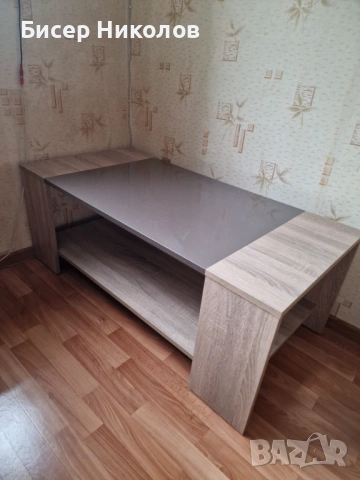 ХОЛНА МАСА ДЪБ СОНОМА БРИЛЯНТ  Ш:120см / Д:58см / В:45 см, снимка 4 - Маси - 54037766