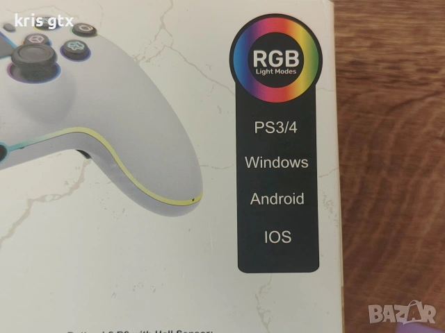 безжичен джойстик joystick за PS3 PS4 PC android и IOS с rgb подсветка, снимка 6 - PlayStation конзоли - 54715068