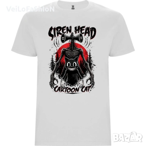 Нова детска тениска Siren Head vs Cartoon Cat 