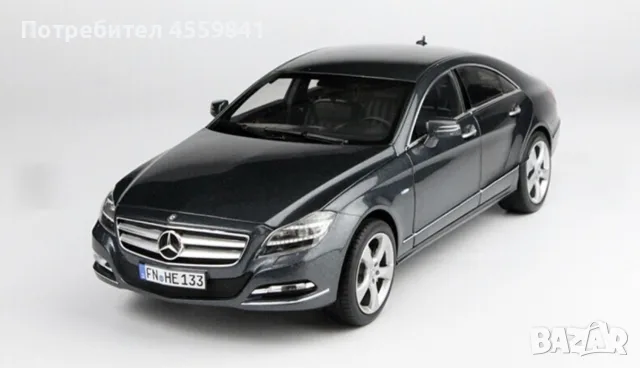 1:18 Mercedes-Benz CLS 350 Norev Тъмно Сив с Оригинална Кутия