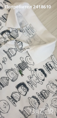 Lacoste X Peanuts Unisex Limited Pique Cotton Classic Fit  Size 4 - M НОВО! ОРИГИНАЛ! Мъжка Тениска!, снимка 2 - Тениски - 55137711