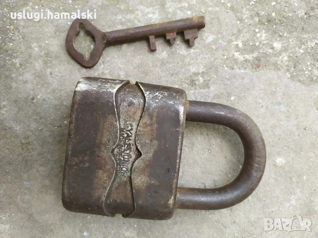 Голям стар немски катинар, снимка 5 - Антикварни и старинни предмети - 54252571