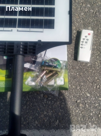 Соларен LED прожектор 200W – мощна светлина, дистанционно и сензор, снимка 6 - Соларни лампи - 54598000
