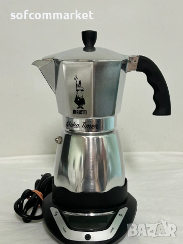 Електрическа кафеварка Bialetti Moka Timer (за 6 чаши) + 6 месеца ГАРАНЦИЯ