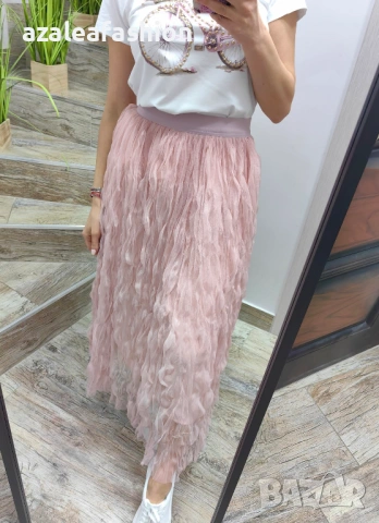 Елегантна пола от къдрав тюл, снимка 2 - Поли - 54119881