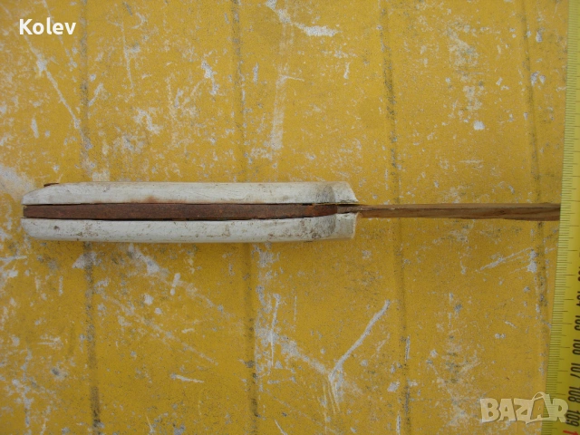 Голям стар кован нож с ковашки печат, снимка 10 - Колекции - 54369728