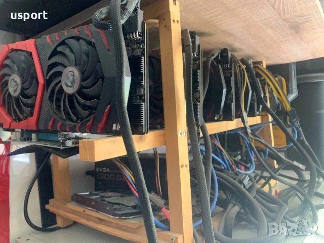 Риг копачка с 6x MSI GeForce GTX 1070 Gaming X – работеща конфигурация