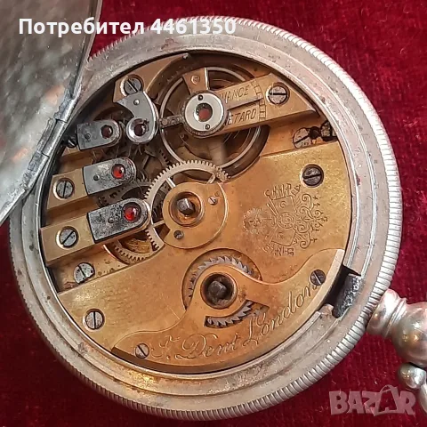 Старинен Османски джобен часовник J.Dent.London, , снимка 5 - Антикварни и старинни предмети - 55353600