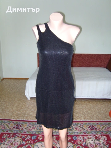 Искряща черна рокля Next, снимка 2 - Рокли - 54246447