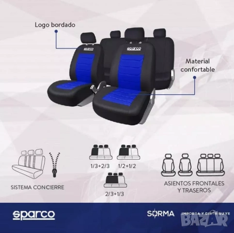Тапицерия за седалки Sparco, снимка 6 - Аксесоари и консумативи - 55125782
