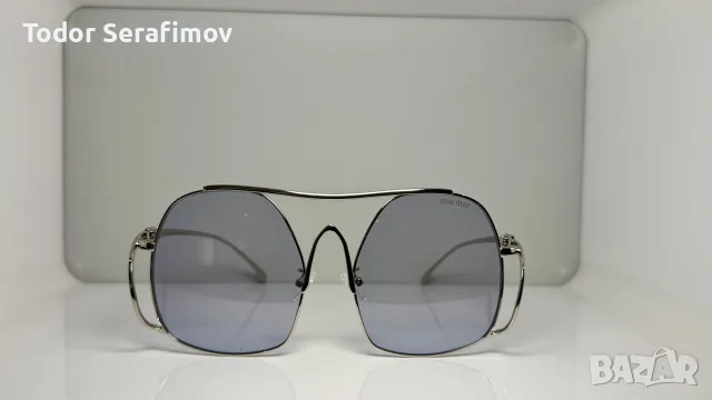 Слънчеви очила Miu Miu Metal Aviator / Oversized, снимка 3 - Слънчеви и диоптрични очила - 55620691