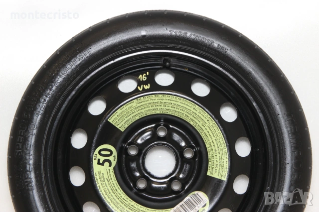 Резервна гума патерица VW Passat B7 B6 (2005-2015г.) 5x112 / 57.1 / 16 цола / 1K0601027S, снимка 2 - Гуми и джанти - 54864684