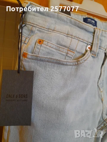 летни дънки 32/32 Only&Sons, нови с етикет , снимка 4 - Дънки - 55678358