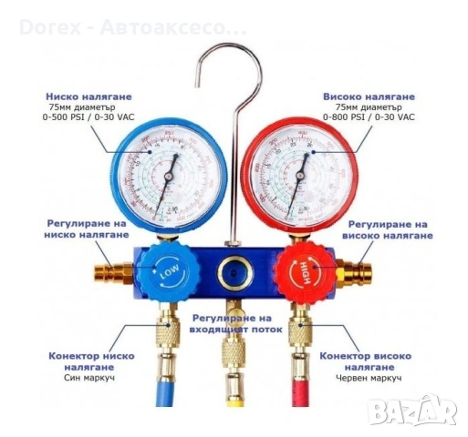Манометър за климатик, снимка 4 - Аксесоари и консумативи - 54255243