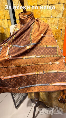 Louis Vuitton Кашмирен Копринен Шал - Различни Цветове Код SK1668, снимка 2 - Шалове - 54801109