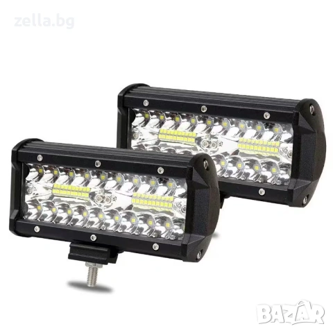 Комплект 2 броя LED BAR фарове 240W, 24000LM – IP68, 12V/24V, за трактор, камион, ATV, офроуд 10368, снимка 3 - Части - 54685076