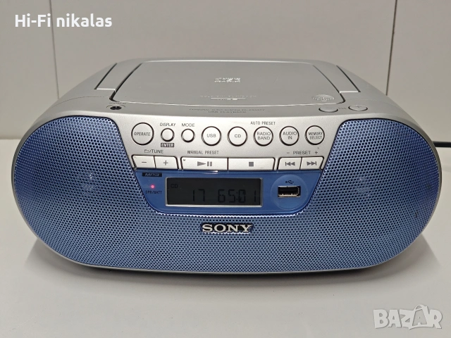 FM радио касетофон MP3 CD плейър USB четец SONY ZS-PS30CP
