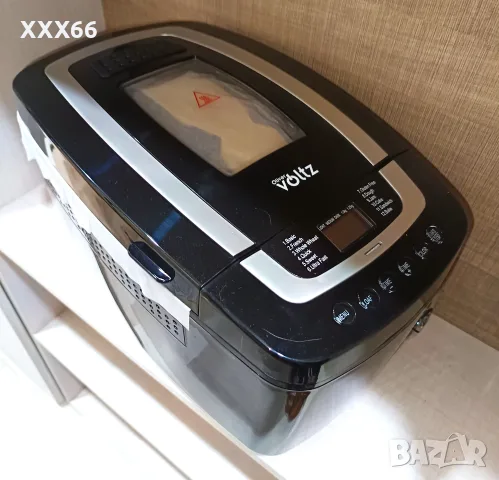 Хлебопекарна Oliver Voltz OV51446B, нова, 800W, 12 програми, LCD дисплей, Таймер, Черна