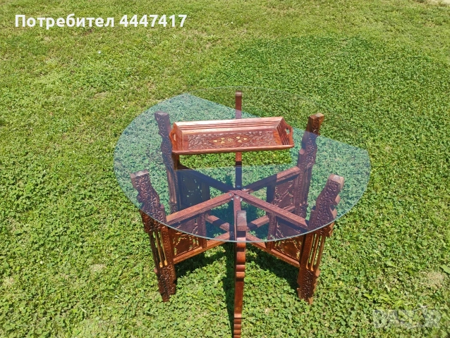 Стара Ориенталска масичка за чай, снимка 13 - Други - 54674890