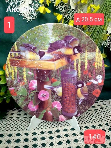 6 чинии за стена Coalport Англия 