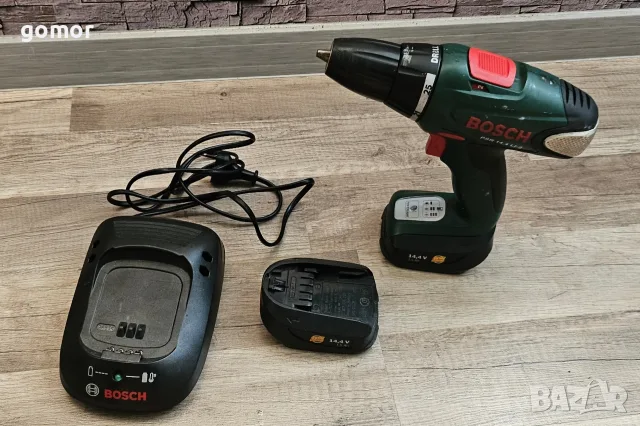 Акумулаторен винтоверт Bosch PSR 14,4 LI-2 – 2 батерии, зарядно и куфар, снимка 2 - Винтоверти - 55381399