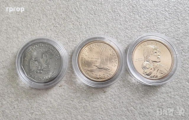 Оригинални монети. САЩ. Един Американски долар .3 бройки. 3 различни долара., снимка 5 - Нумизматика и бонистика - 41928053