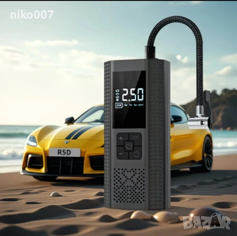 Нова Безжична помпа-компресор за топки-дюшеци-гуми 150 PSI за кола-ван-джип-автомобил, снимка 5 - Аксесоари и консумативи - 54414417