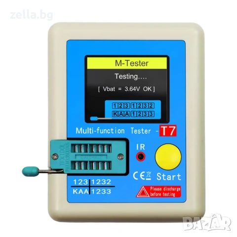 ESR метър LCR-T7 – тестер за електронни компоненти: транзистори, MOSFET, IGBT, кондензатори 10489