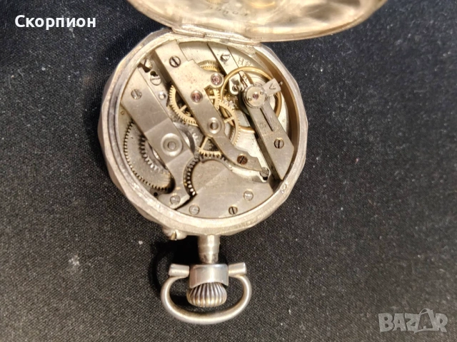 Швейцарски СРЕБЪРЕН джобен часовник - ПРОМОЦИЯ, снимка 13 - Джобни - 46785195