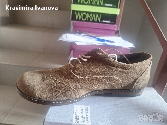 нови обувки естествен велур беж , снимка 3 - Дамски ежедневни обувки - 54193176