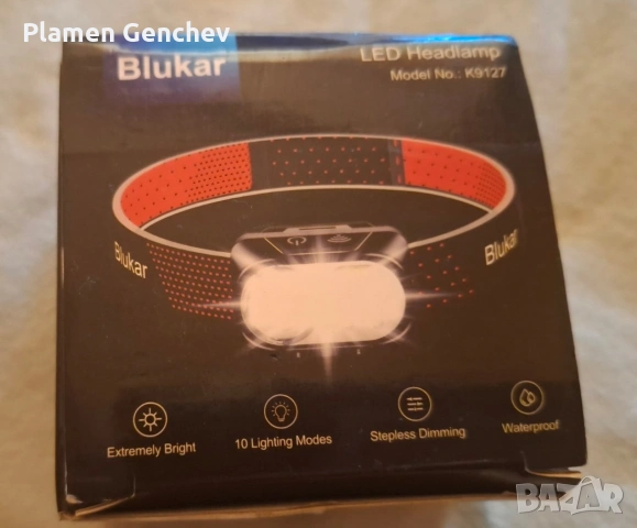 LED челник Blukar, снимка 3 - Къмпинг осветление - 54336246