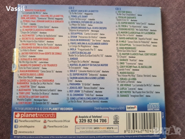 3CD LATIN HITS 2016 CLUB EDITION digipack NM латино хитове CD, снимка 2 - CD дискове - 54086112