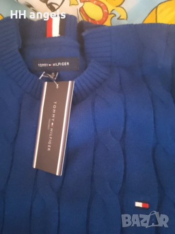 Tommy Hilfiger чисто нов пуловер в турско синьо, снимка 3 - Блузи с дълъг ръкав и пуловери - 54398923
