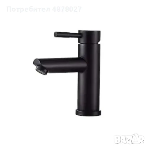 Смесител за мивка, неръждаема стомана , черен мат, снимка 4 - Смесители - 55607414