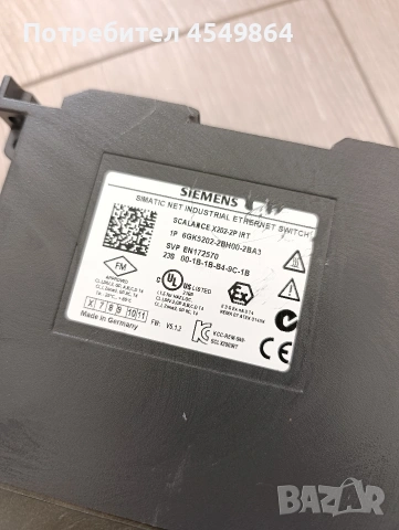 Siemens SCALANCE X202-2P IRT Industrial Ethernet Switch, снимка 2 - Мрежови адаптери - 54759808