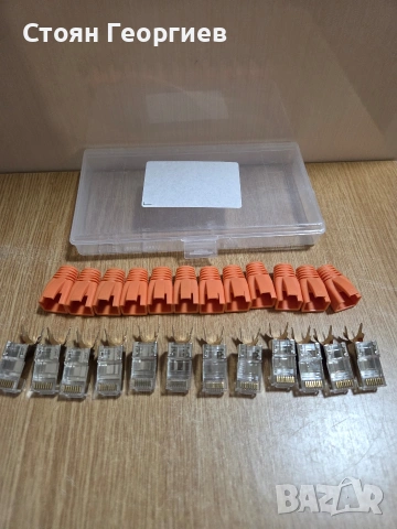 Конектори с Щепсели RJ45 Cat7 Cat6A, за мрежови кабели, снимка 2 - Кабели и адаптери - 54527328