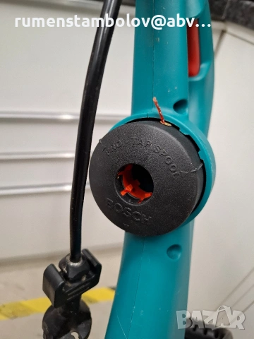 Електрически тример / косачка Bosch (400W), употребявана, снимка 4 - Градинска техника - 54395683
