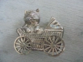 № 8662 Стара метална детска касичка – Коте в количка , снимка 2