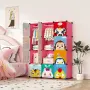 ПРОМО!! Детски модулен гардероб с 12 отделения, Розов/Син, 145x110x37 см, снимка 10
