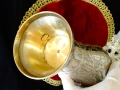 Посребрена бронзова ваза,гравирана,31 см.,620 гр. , снимка 7