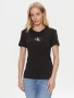 2 тениски Calvin Klein Jeans - Monologo, Slim Fit (черна и бяла), снимка 6