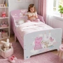 Детско легло Peppa Pig 140x70 см с ламелна основа - Розово легло с Пепа Пиг, замък и еднорог, снимка 1