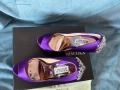 Нови изящни обувки Badgley Mischka Kiara Purple Satin size 37, снимка 8