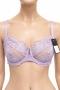 Комплект дамско бельо Hunkemöller Noir – сутиен 80C и бикини L, светлолилава дантела, снимка 2