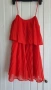 Къса червена солей рокличка Zara, XS, снимка 2